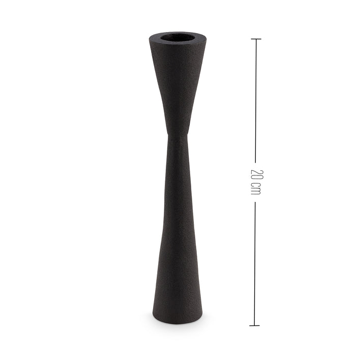 vtwonen Kandelaars - 2 Stuks - Metaal - Zwart - Hoogte 20cm