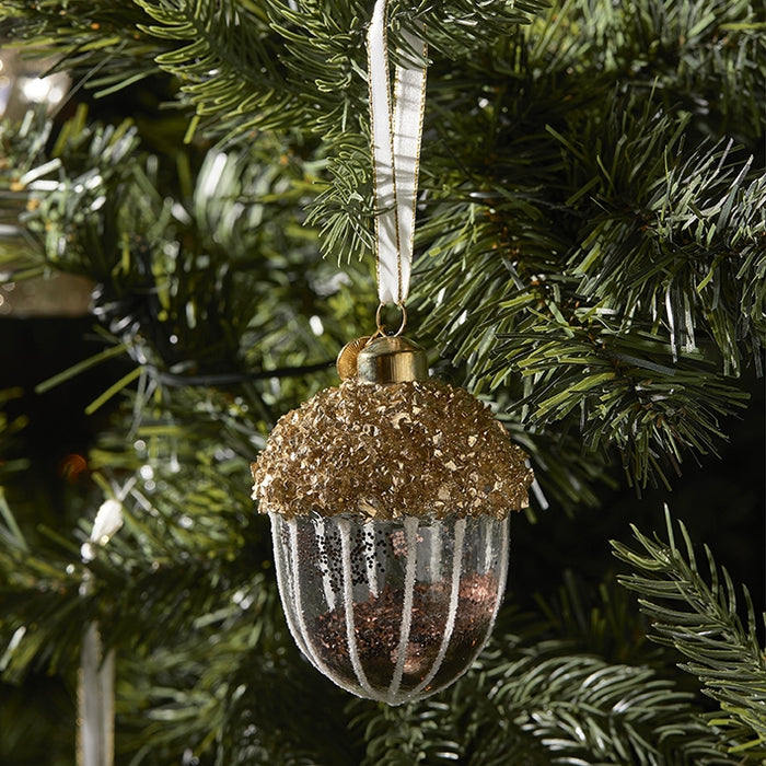 Riviera Maison Kerstballen, Goud - Sparkling Acorn - 2 stuks