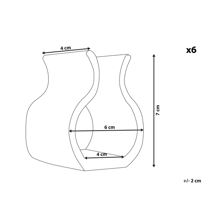Beliani - RIETI - Verbindingsklemmen (6 stuks) - Zwart