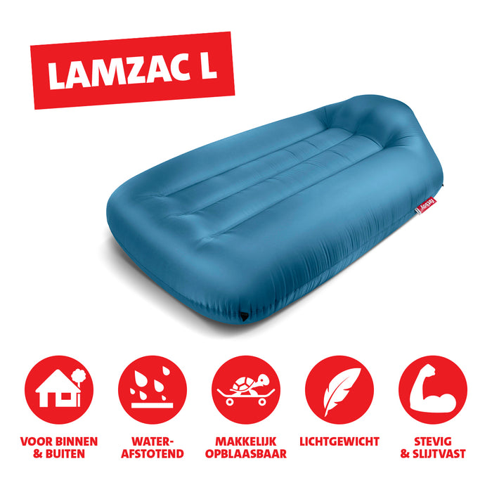 Fatboy Air lounger - Luchtzak - Oplaasbare Zitzak Lamzac L - Blauw