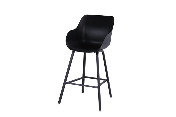 Hartman Sophie Organic Bar stoel - Carbon Black - Alu poot