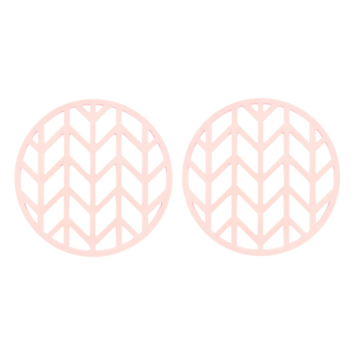 Krumble Pannenonderzetter met pijlen patroon - Roze - Set van 2