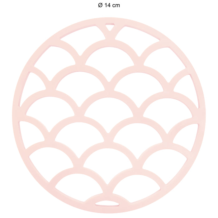 Krumble Pannenonderzetter met schubben patroon - Roze - Set van 2