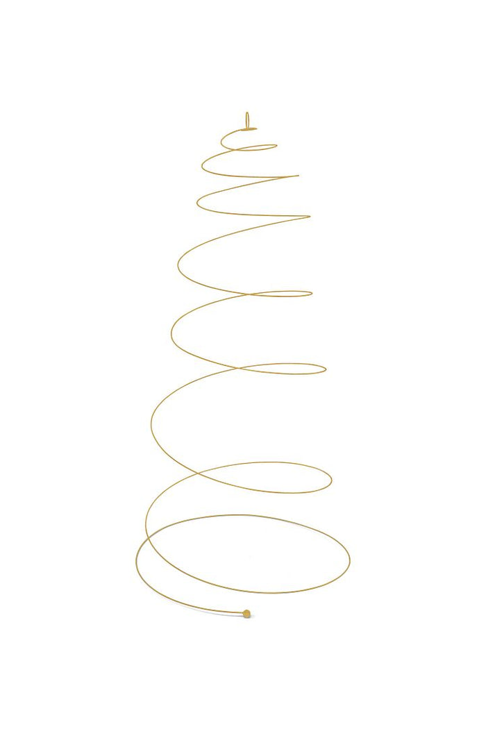 vtwonen Spiraal Kerstboom Metaal - Kerstdecoratie - Goud - 80cm