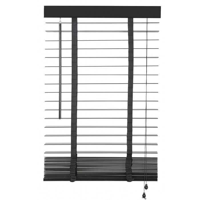 Jaloezie Hout Zwart - Hout - 80x130x5cm (BxHxD)