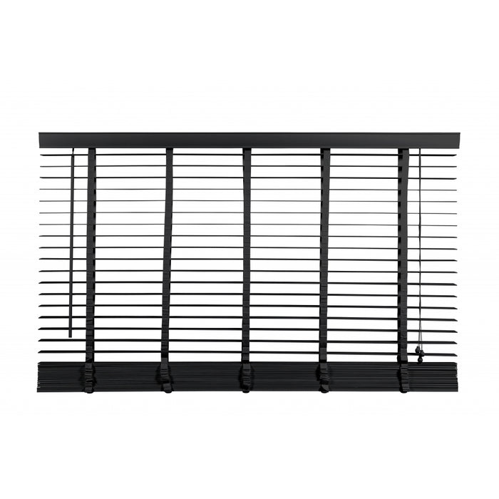 Jaloezie Hout Zwart - Hout - 180x180x5cm (BxHxD)