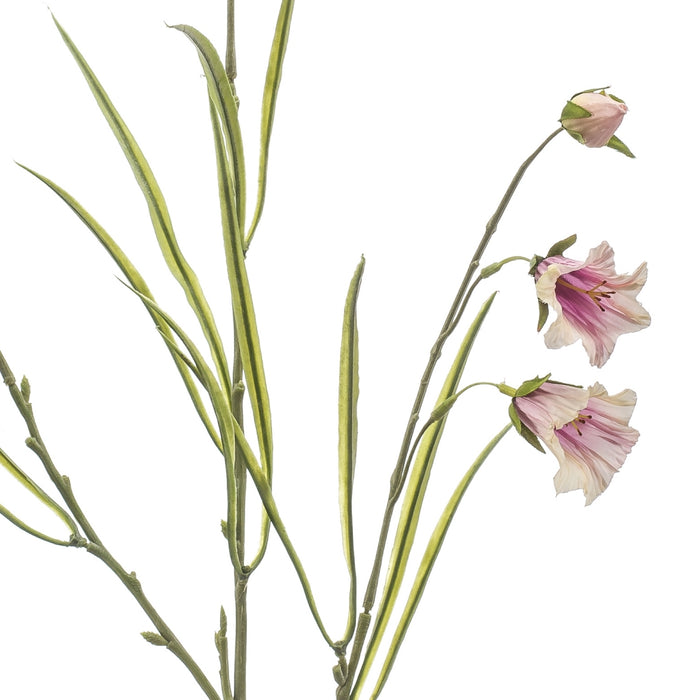 Fleurdirect Kunstbloem Campanula - Roze - Polyester - 0x95x0cm (BxHxD)