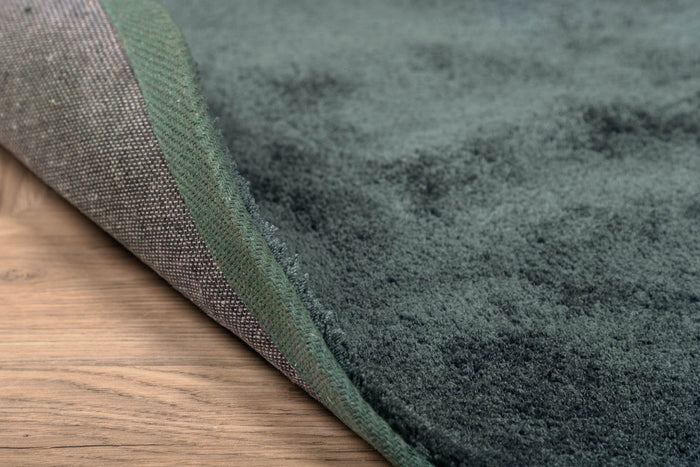 Hioshop Undra vloerkleed Ø200 cm polyester groen.