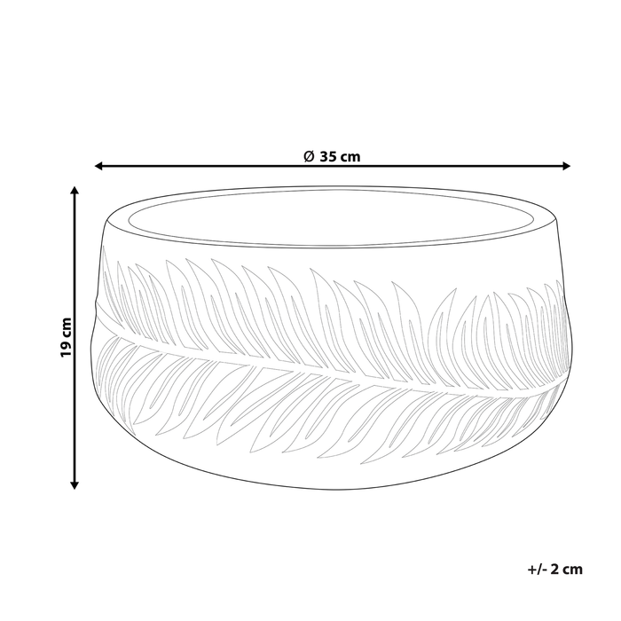 Beliani - FTERO - Bloempot - Grijs - 35 x 35 x 19 cm - Kleivezel