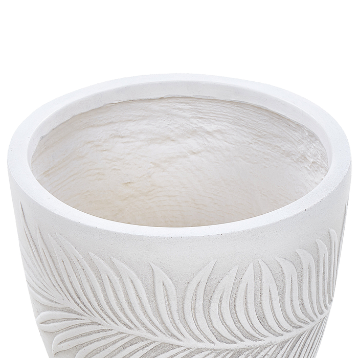 Beliani-FTERO-Bloempot-Gebroken wit-28 x 28 x 16 cm-Kleivezel