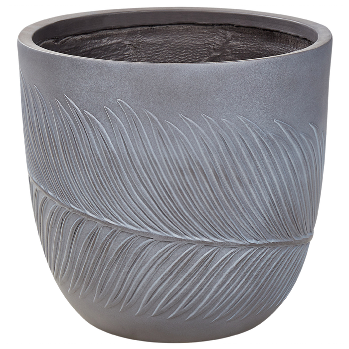 Beliani - FTERO - Bloempot - Grijs - 42 x 42 x 40 cm - Kleivezel