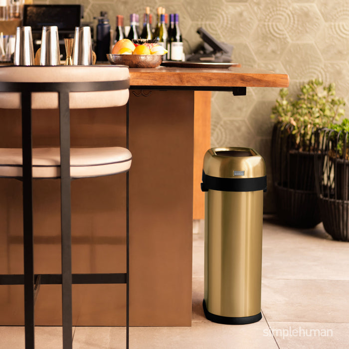 Simplehuman Afvalemmer Bullet Open Top RVS Slimline, 50 liter