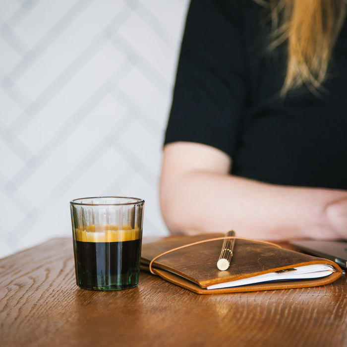 Brût Homeware, Set van 6, Espresso Glas 7 CL, groen