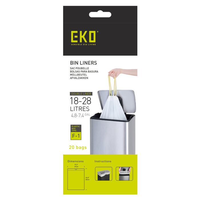 EKO Vuilniszakkenset F1 24x20 st 18-28 L wit