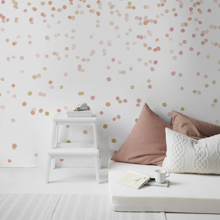 Art for the Home Fotobehang - Confetti - Roze|goud - 280x300cm