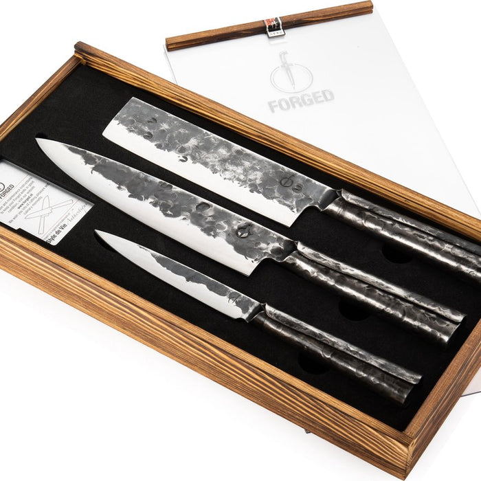 Forged Brute Messenset 3-delig - RVS - In Houten Gifbox