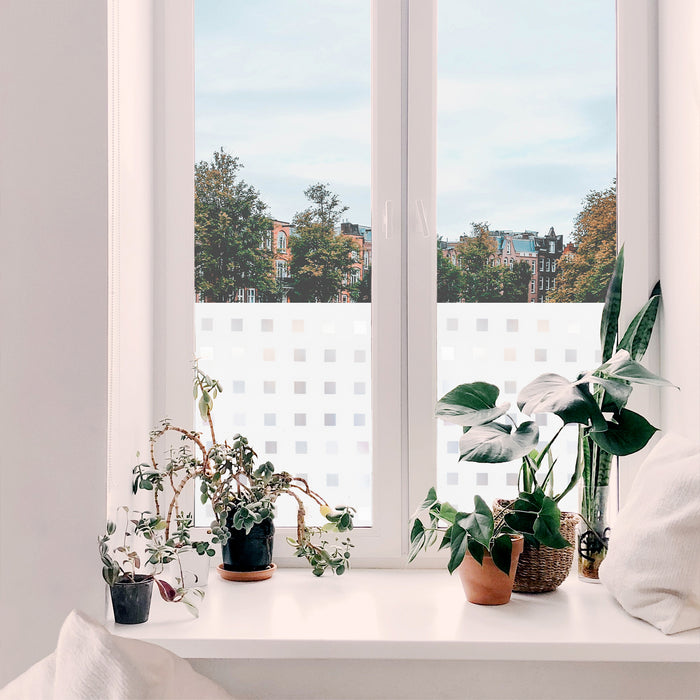 d-c-fix Caree Raamfolie - 67,5x150cm - Melkglas - Ruit - Statisch