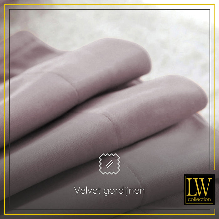 LW Collection Kant en klaar gordijnen roze 290x270cm