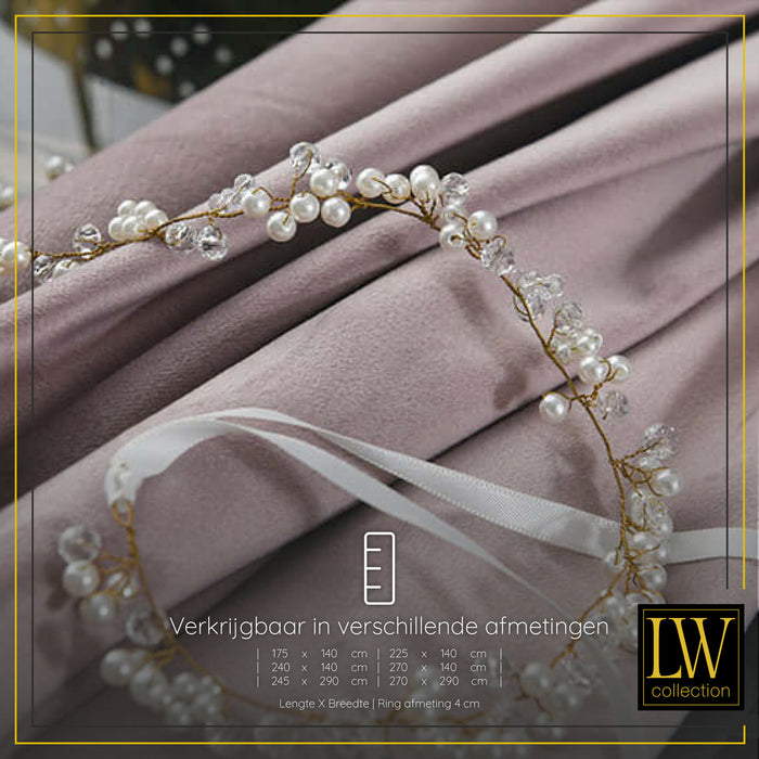 LW Collection Kant en klaar gordijnen roze 290x270cm