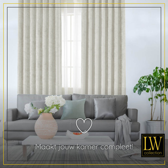 LW Collection Kant en klaar gordijnen wit 290x270cm