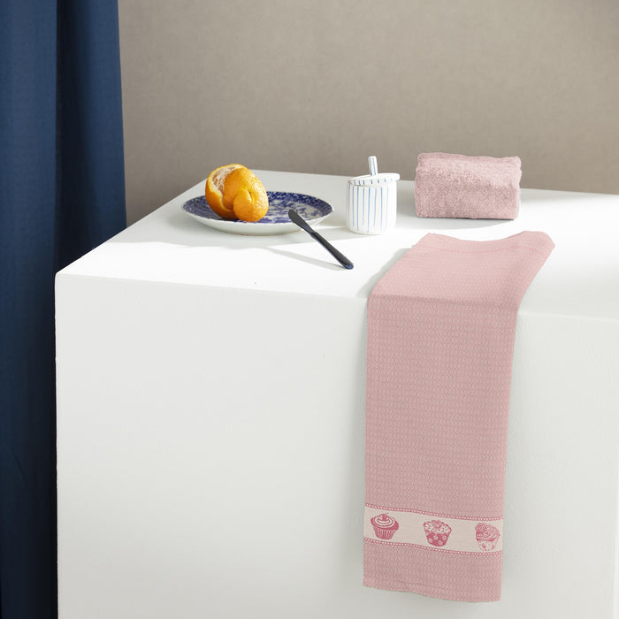 DDDDD theedoek Bakery - 60x65 cm - Pink - 6 stuks