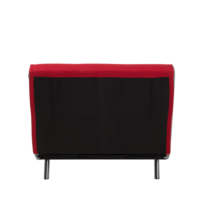 Beliani - FARRIS - Slaapbank 1-zit - Rood - Polyester