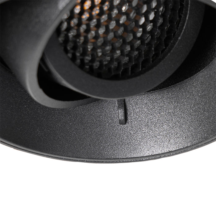 QAZQA Moderne inbouwspot zwart GU10 rond trimless - Oneon Honey