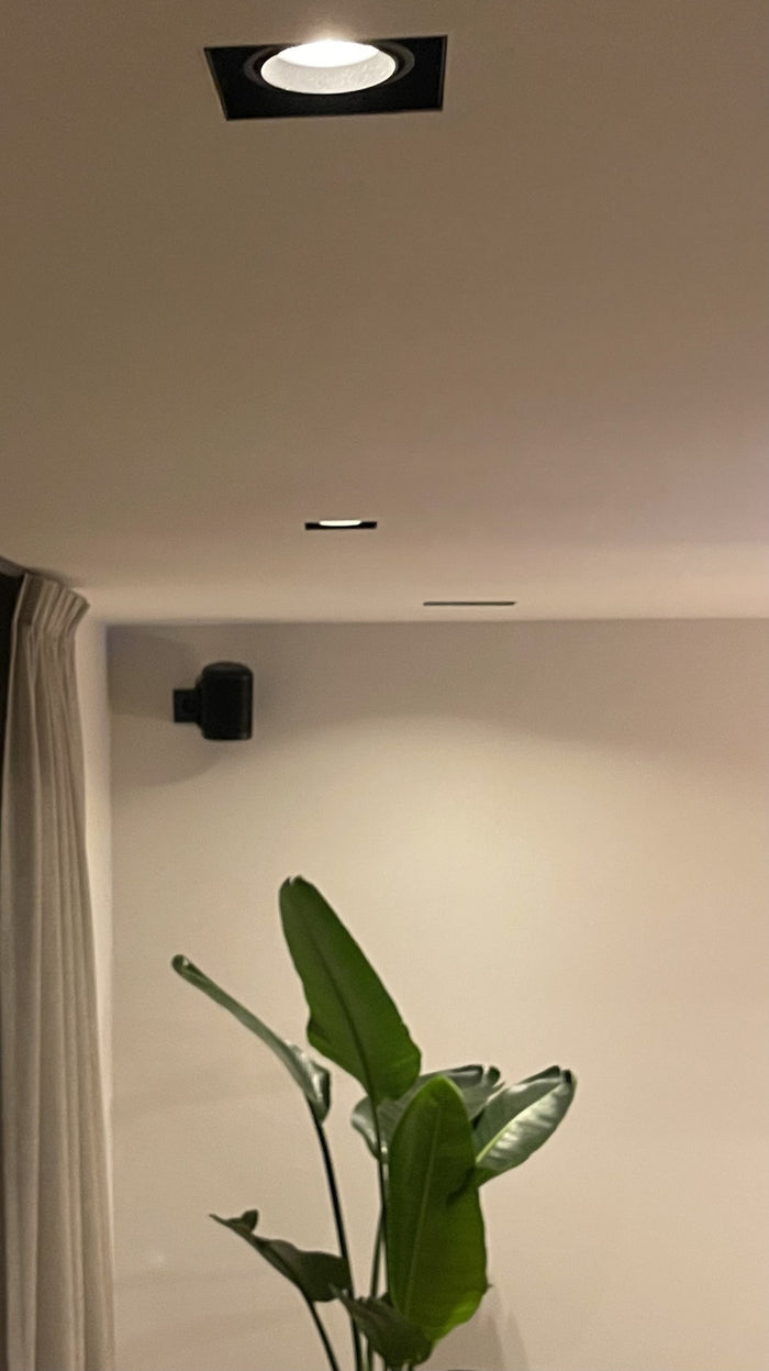 Artdelight Inbouwspot Vierkant Zwart Trimless GU10 Incl. Stucrand