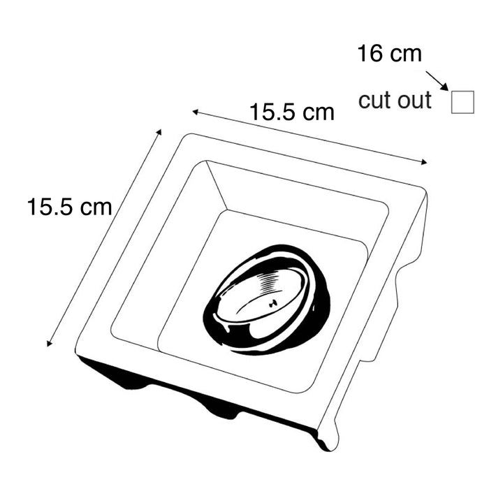 QAZQA Inbouwspot wit 15 cm vierkant kantelbaar - Gypsy Stucco