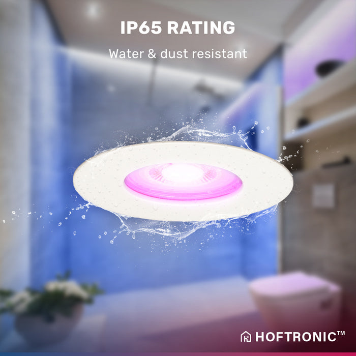 HOFTRONIC 3x Bari Smart Inbouwspots RGBWW IP65 Wit
