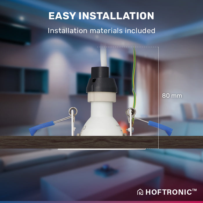 HOFTRONIC 3x Bari Smart Inbouwspots RGBWW IP65 Wit