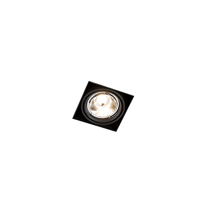 QAZQA Inbouwspot zwart GU10 AR70 trimless - Oneon