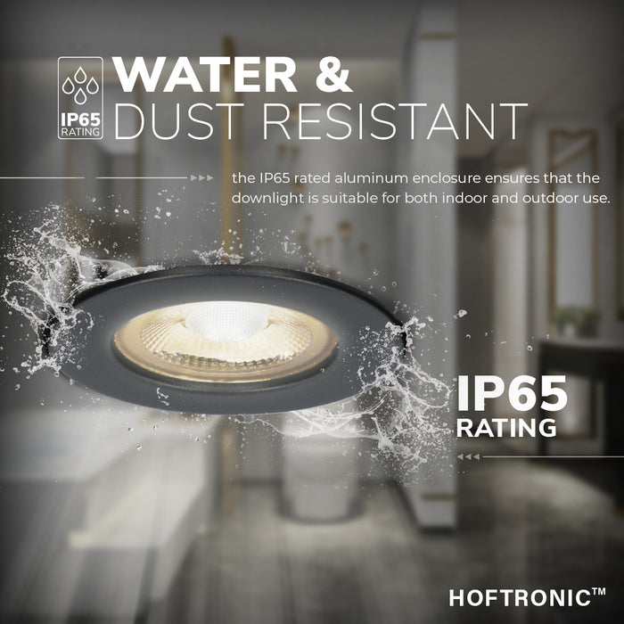 HOFTRONIC Nola - LED Inbouwspots Badkamer IP65 Zwart