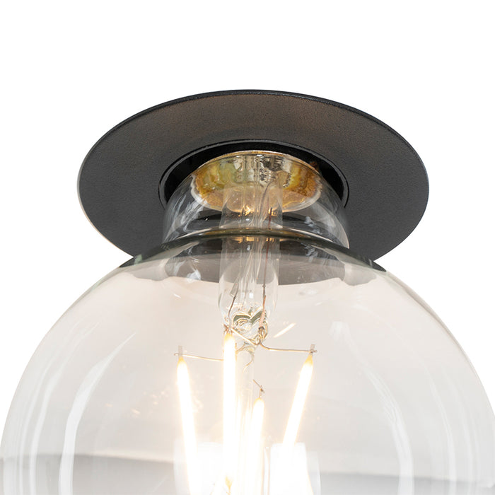 QAZQA Smart inbouwspot zwart incl. WiFi G95 lichtbron - Insight