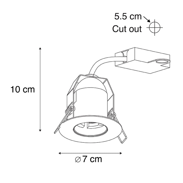 QAZQA Smart inbouwspot zwart incl. WiFi G95 lichtbron - Insight
