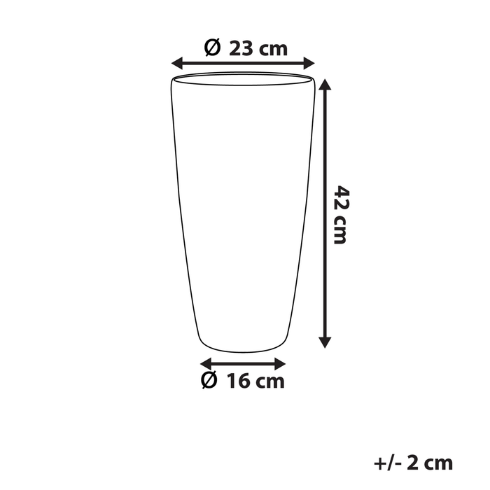 Beliani - ABDERA - Plantenbak - Lichtgrijs - 23 cm - Stenenmix