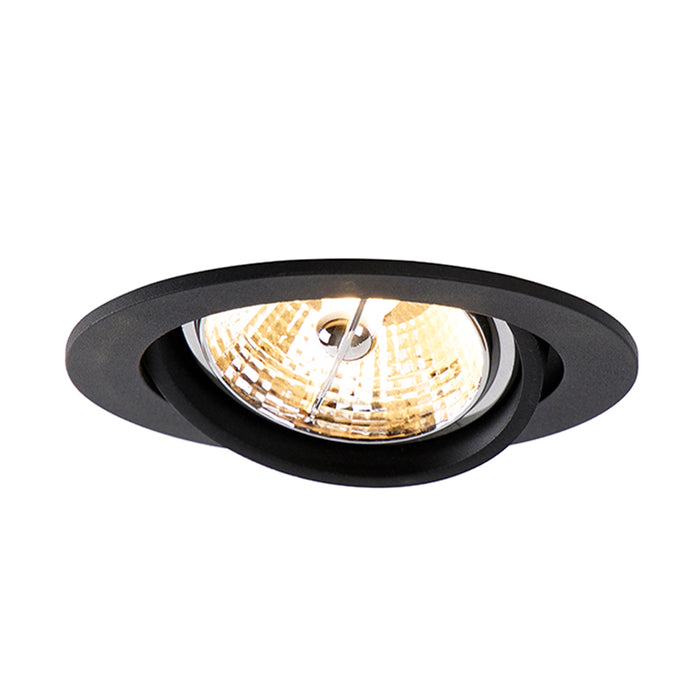 QAZQA Moderne inbouwspot zwart kantelbaar AR70 - Cisco