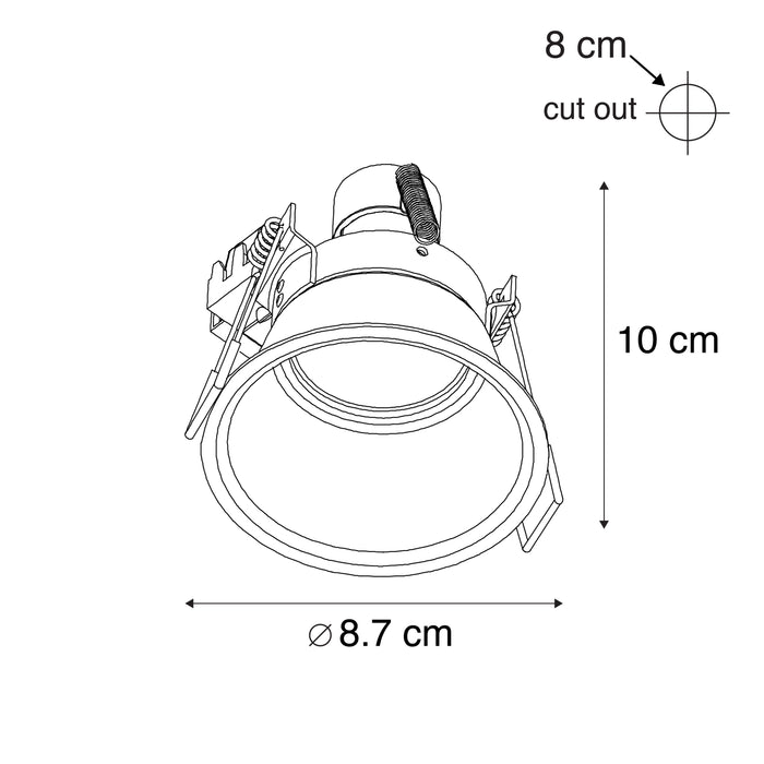 QAZQA Moderne inbouwspot goud - Dept