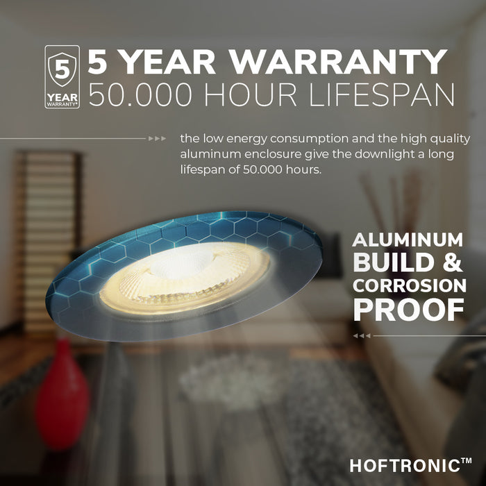 HOFTRONIC 6x Nola - LED Inbouwspots Badkamer IP65 Zwart