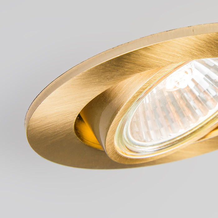 QAZQA Set van 10 inbouwspots kantelbaar goud - Cisco