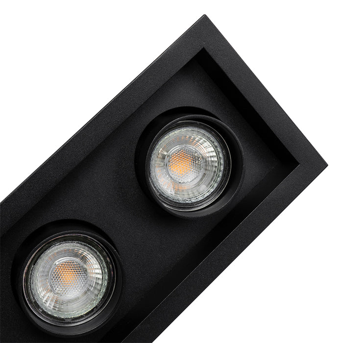 QAZQA Moderne inbouwspot zwart verstelbaar 3-lichts - Roof