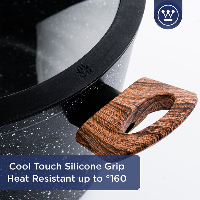 Westinghouse Kookpan 28 cm Black Marble Wood