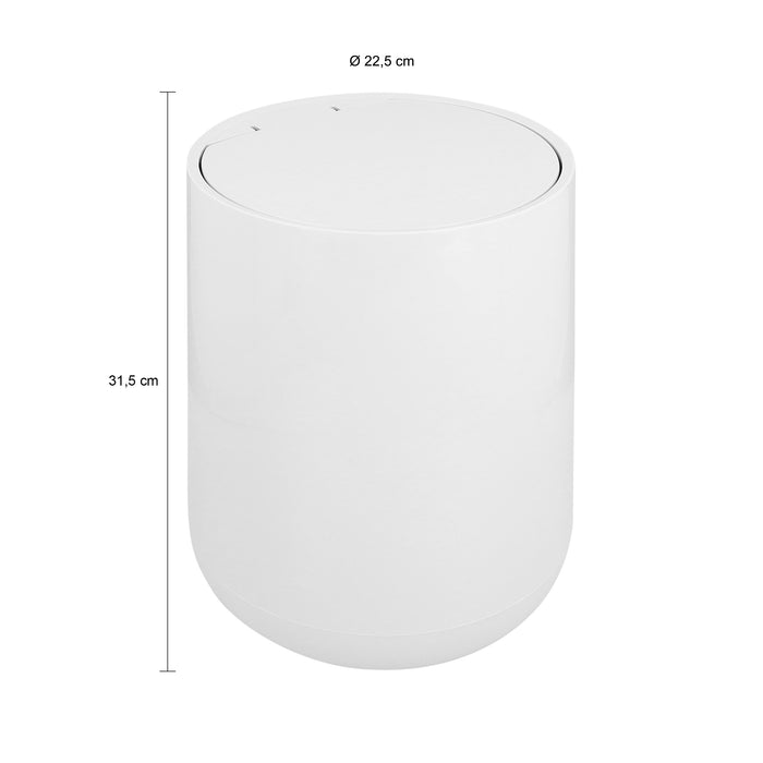 QUVIO Prullenbak modern - Plastic - Grijs