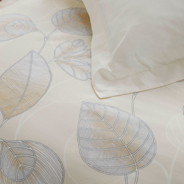 Walra Shaped Leaves Dekbedovertrek 240 x 220/240 cm - Zand