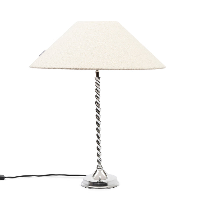 Riviera Maison Lampenkap wit, Teddy stof - Cone Bouclé (ØxH) 54x18