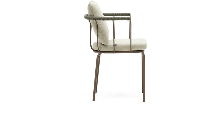 Kave Home - Salguer stapelbare stoel van touw en staal met