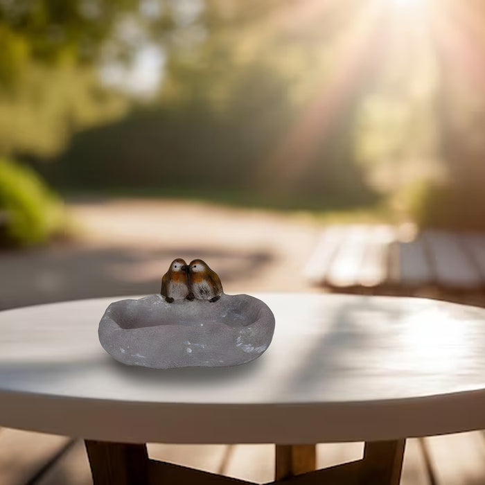 Cosy & Trendy Vogelbad|voederschaal - grijs - kunststof - D20