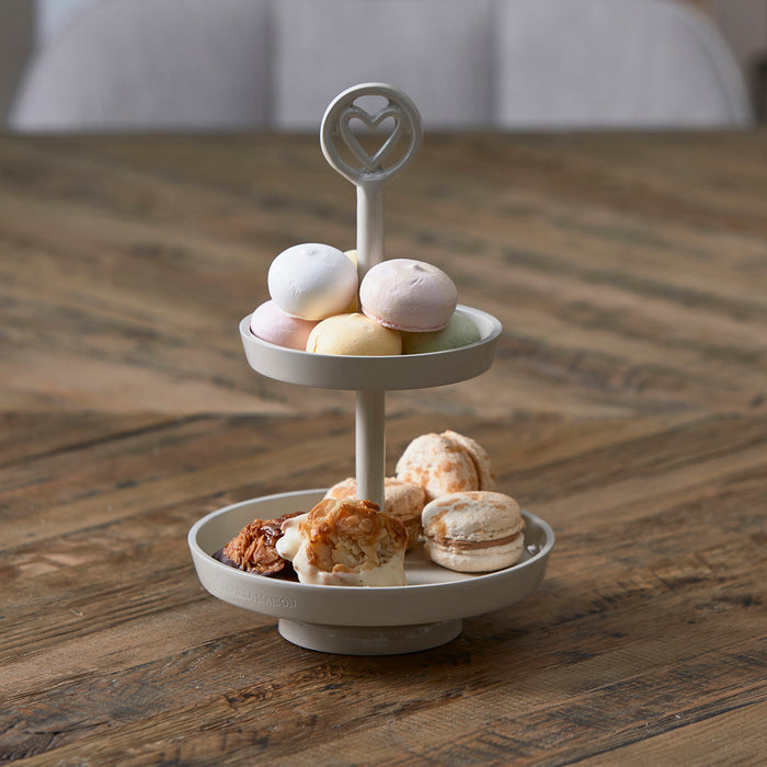 Riviera Maison Etagère 2 laags, Serveerplateau - Di Cuore - Beige