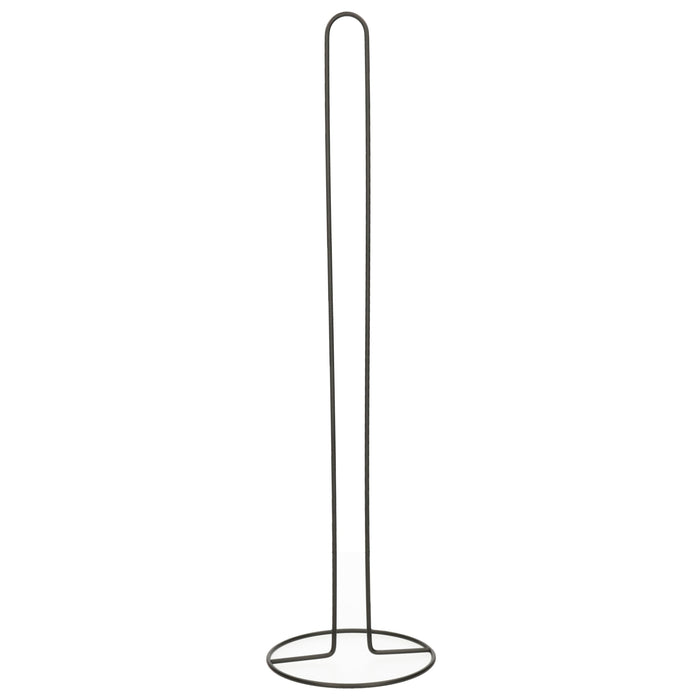 MSV Wc|toiletrolhouder reservoir - kunststof - zwart glans -50 cm