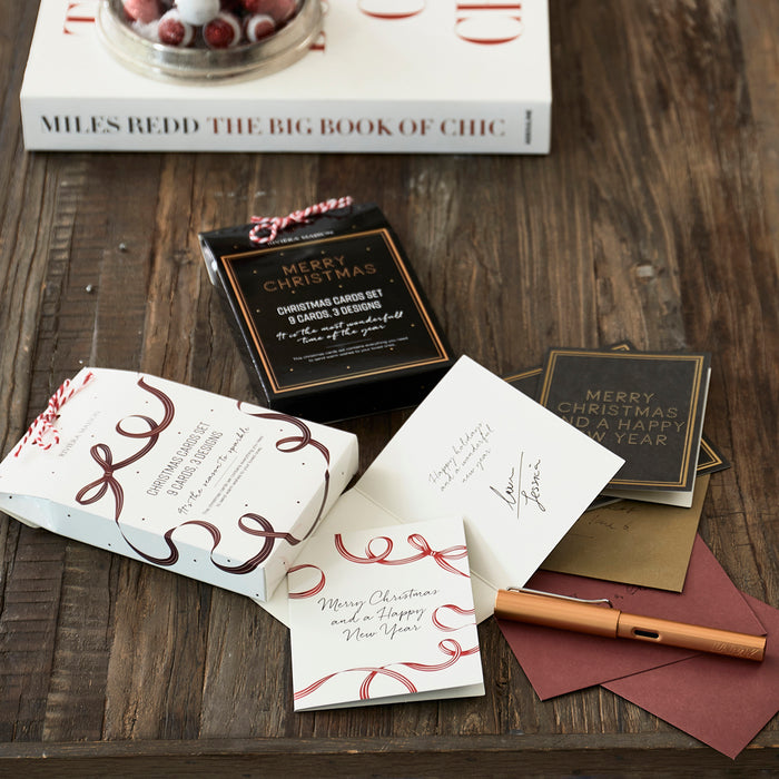 Riviera Maison Kerstkaarten Wonderful Times Zwart - 9 Stuks